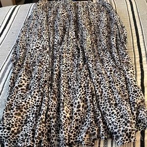 A New Day skirt, black and white cheetah print